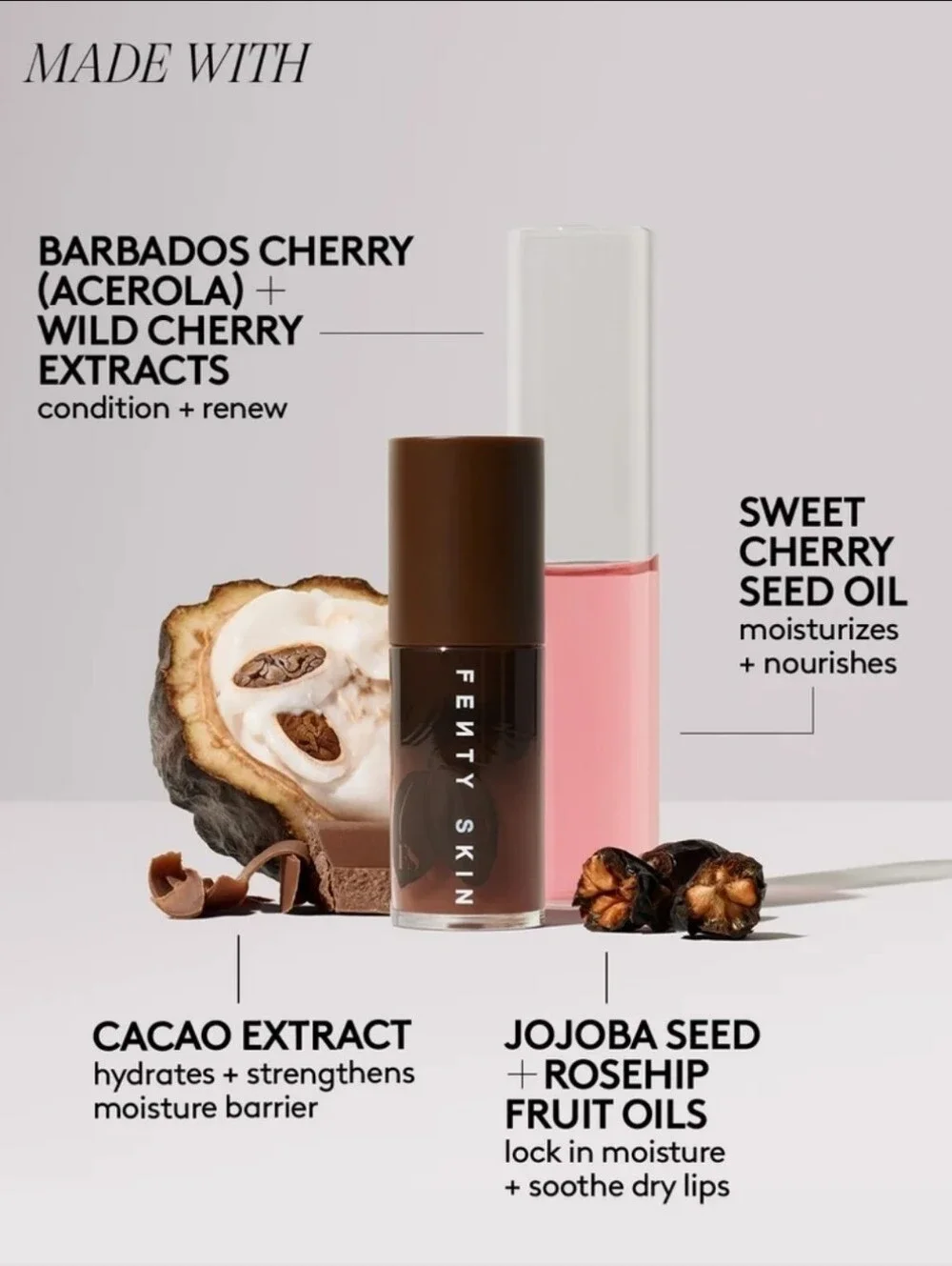 Fenty Treatz Hydrating and Strengthening Lip Oil in Cacao BNIB